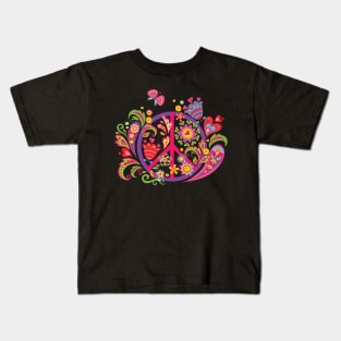 CND Peace Flowers Hippy Kids T-Shirt